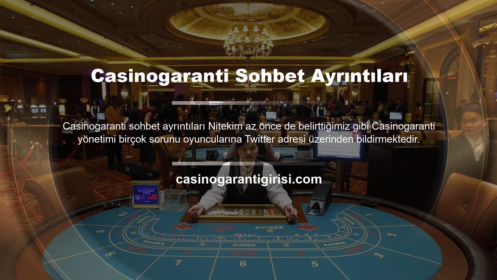 Özellikle giriş bilgileri değiştiğinde üyeler sosyal medya hesaplarında gezinerek Casinogaranti hangi adrese gittiğini kolayca görebilirler