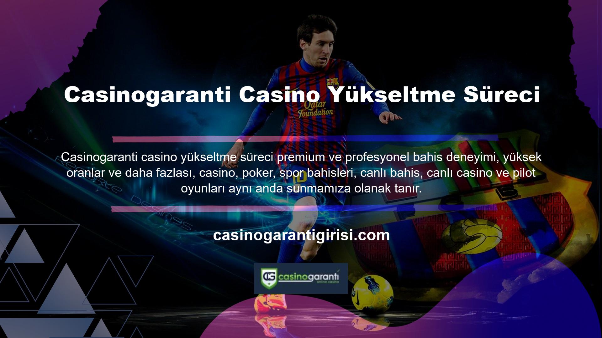 Mobil cihazınızdan Casinogaranti Casino upgrade işlemi mobil uygulama sistemine giriş yaparak bu oyunların tamamına kesintisiz olarak ulaşabilirsiniz