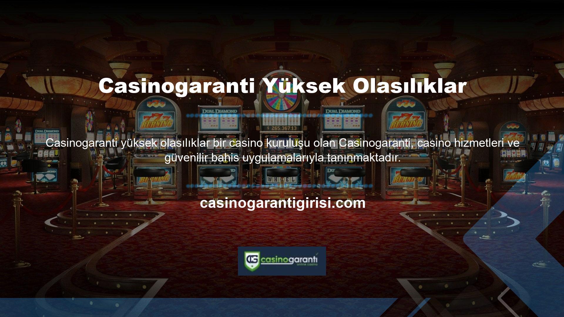 Casinogaranti canlı casino teklifi özellikle heyecan verici ve lansmanından bu yana birçok bahisçinin ilgisini çekti