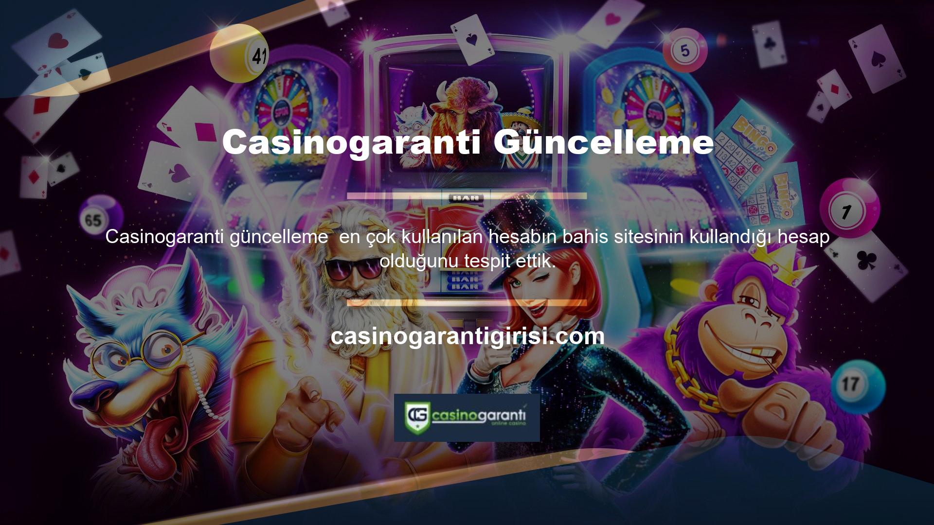 Türkiye'de ise Casinogaranti Twitter hesabını aktif olarak kullanırken kapsamlı adres güncellemeleri paylaşıyor