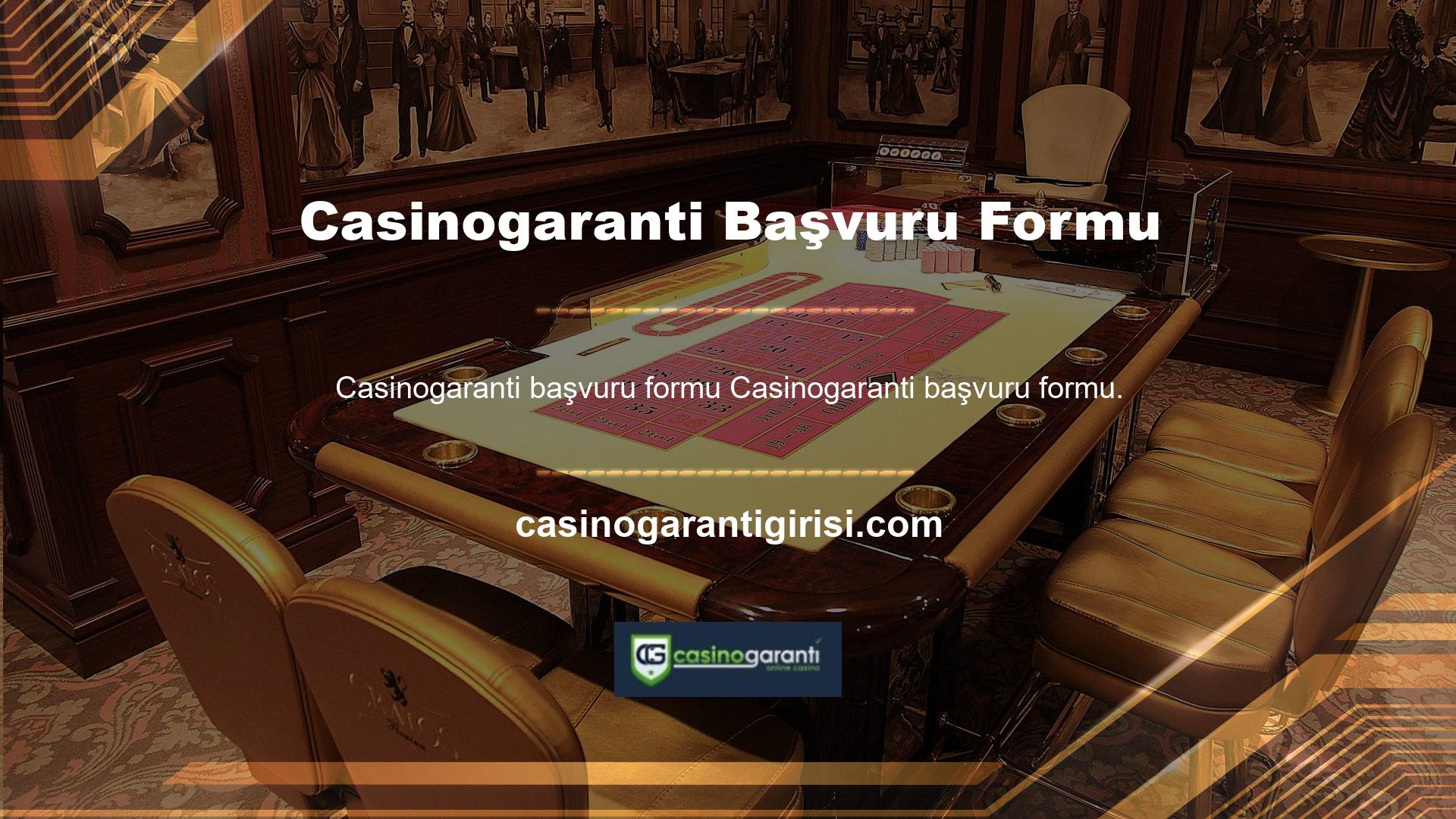 Doldurduktan ve başvuru formunu gönderdikten sonra, aktif bir uygulamadan sonra bir Casinogaranti başvuru formu alacaksınız ve bir Casinogaranti kayıt etkinleştirme bağlantısı alacaksınız