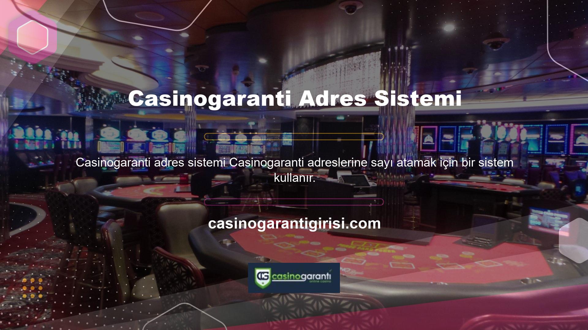 Casino platformunun web sitesi adresi şimdi farklı, ancak web sitesindeki bilgiler hala aynı