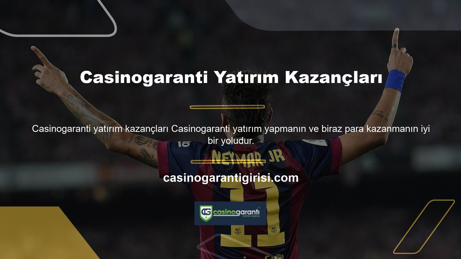 Yatırım yapmanın en kolay yolunu kullanarak ve bir bonus olarak ekstra para alarak Casinogaranti risk oyununa katılabilirsiniz